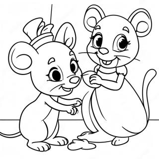 Charming Mice Helping Cinderella Coloring Page 65834-52760