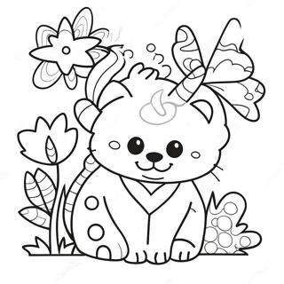 Colorful Britto Animals Coloring Page 65844-52767