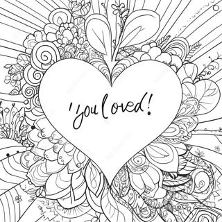 You Are Loved Heart Coloring Page 65863-52779