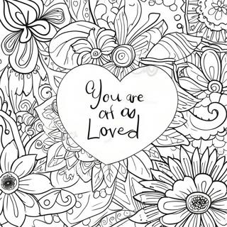 You Are Loved Inspirational Quote Coloring Page 65864-52782