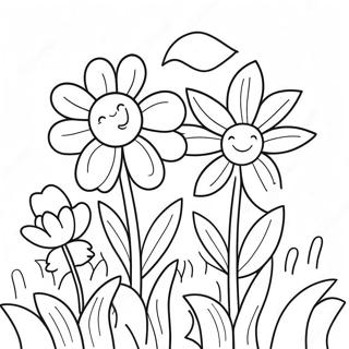 Spring Flowers Coloring Page 6586-5359