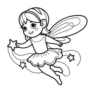 Magical Fairy Flying Coloring Page 65884-52797