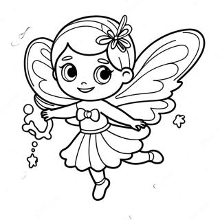 Magical Fairy Flying Coloring Page 65884-52799