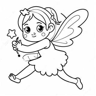 Magical Fairy Flying Coloring Page 65884-52800