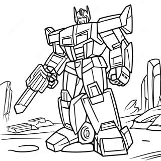 Transformers Barricade In Action Coloring Page 65904-52810