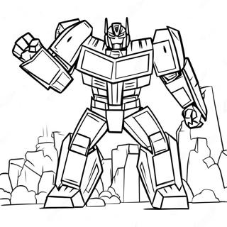 Transformers Barricade In Action Coloring Page 65904-52812