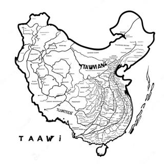 Taiwan Map Coloring Page 65933-52835