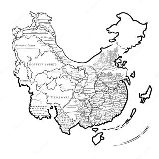 Taiwan Map Coloring Page 65933-52836