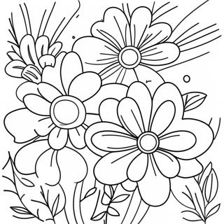 Bright Highlighter Flowers Coloring Page 65944-52845