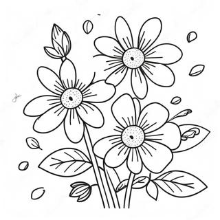 Bright Highlighter Flowers Coloring Page 65944-52846