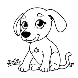 Playful Weimaraner Puppy Coloring Page 65954-52855