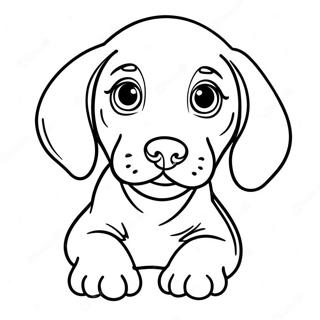 Playful Weimaraner Puppy Coloring Page 65954-52856