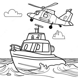 Brave Coast Guard Rescue Coloring Page 65964-52858