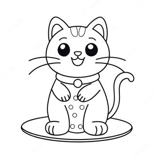 Chococat Cute Coloring Page 6596-5371