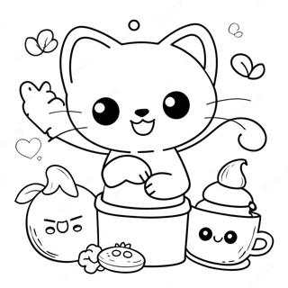 Chococat With Friends Coloring Page 6597-5374