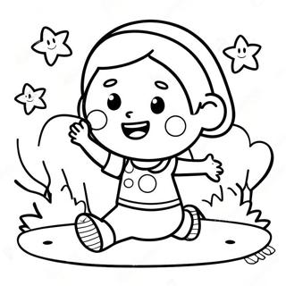 Happy Child Playing Coloring Page 65994-52886