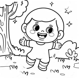 Happy Child Playing Coloring Page 65994-52887