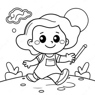 Happy Child Playing Coloring Page 65994-52888