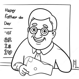 Happy Fathers Day Uncle Coloring Pages