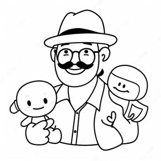 Funny Happy Fathers Day Uncle Coloring Page 66014-52903