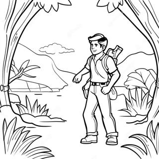 Uncharted Jungle Adventure Coloring Page 66024-52912