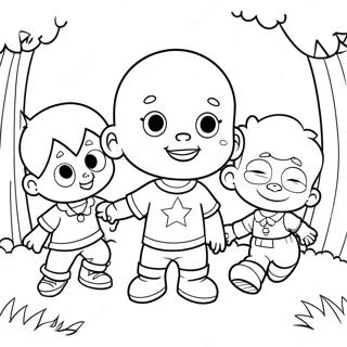 Little Bill Playing With Friends Coloring Page 66034-52921