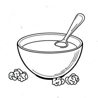 Cereal Bowl With Colorful Milk Coloring Page 66043-52920