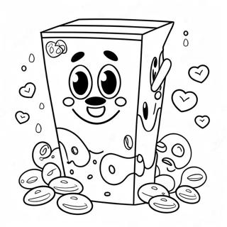 Cheerful Cartoon Cereal Box Coloring Page 66044-52925