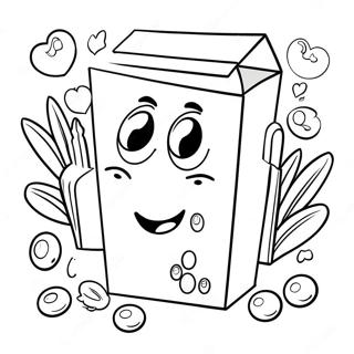 Cheerful Cartoon Cereal Box Coloring Page 66044-52926