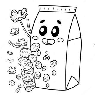 Cheerful Cartoon Cereal Box Coloring Page 66044-52928