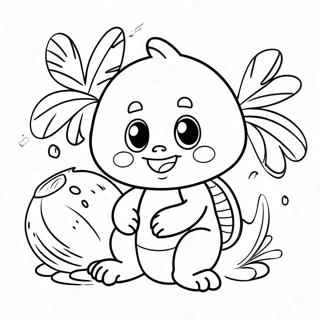 Cute Kakamora With Coconut Coloring Page 66054-52930