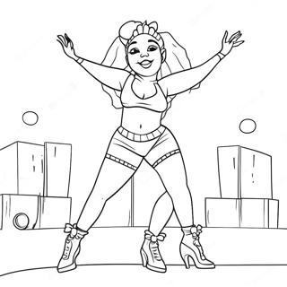 Doja Cat Performing On Stage Coloring Page 66064-52943