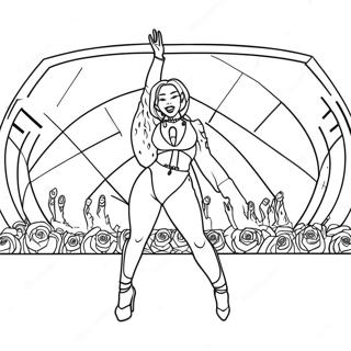 Doja Cat Performing On Stage Coloring Page 66064-52977