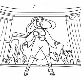 Doja Cat Performing On Stage Coloring Page 66064-52979