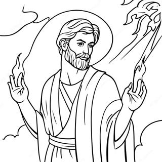 Elijah S Miraculous Fire Coloring Page 66074-52985