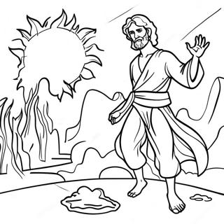 Elijah S Miraculous Fire Coloring Page 66074-52986