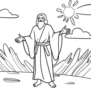 Elijah S Miraculous Fire Coloring Page 66074-52988