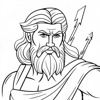 Zeus With Thunderbolt Coloring Page 6607-5384