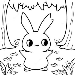 Cute Mimikyu In A Forest Coloring Page 66094-53004