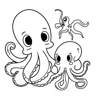 Octopus Vs Squid Coloring Page 66103-53006