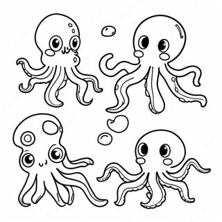 Octopus Vs Squid Coloring Page 66103-53008