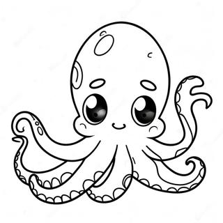 Cute Cartoon Octopus Coloring Page 66104-53012