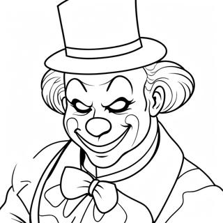 Gangster Scary Clown Coloring Pages