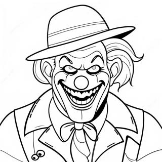 Gangster Scary Clown Coloring Page 66113-53014