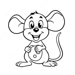 Funny Jerry Mouse With Cheese Coloring Page 66154-53053