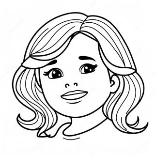 Hair Coloring Page For Kids 6616-5385