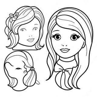 Hair Coloring Page For Kids 6616-5386