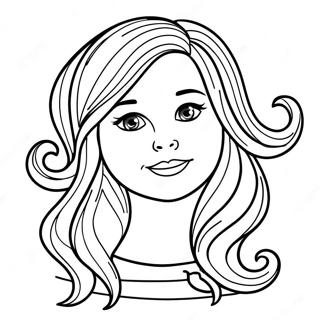 Hair Coloring Page For Kids 6616-5387