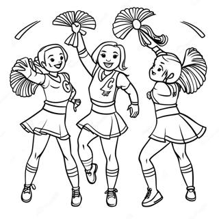 Usc Cheerleaders In Action Coloring Page 66174-53065