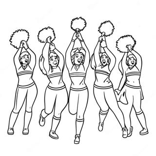 Usc Cheerleaders In Action Coloring Page 66174-53066